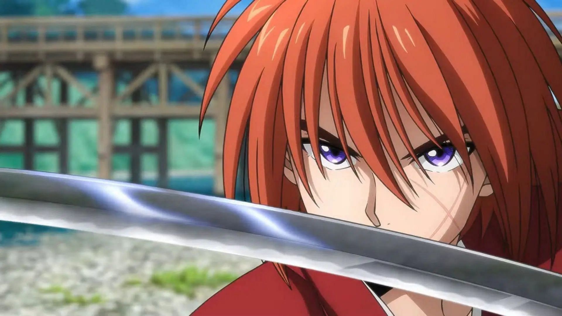 Kenshin Himura as seen in one of the overhyped anime moments (Image via Liden Films)
